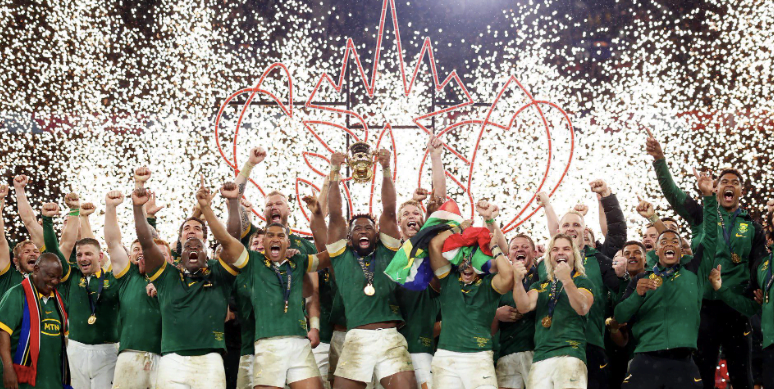 South Africa team holding trophy