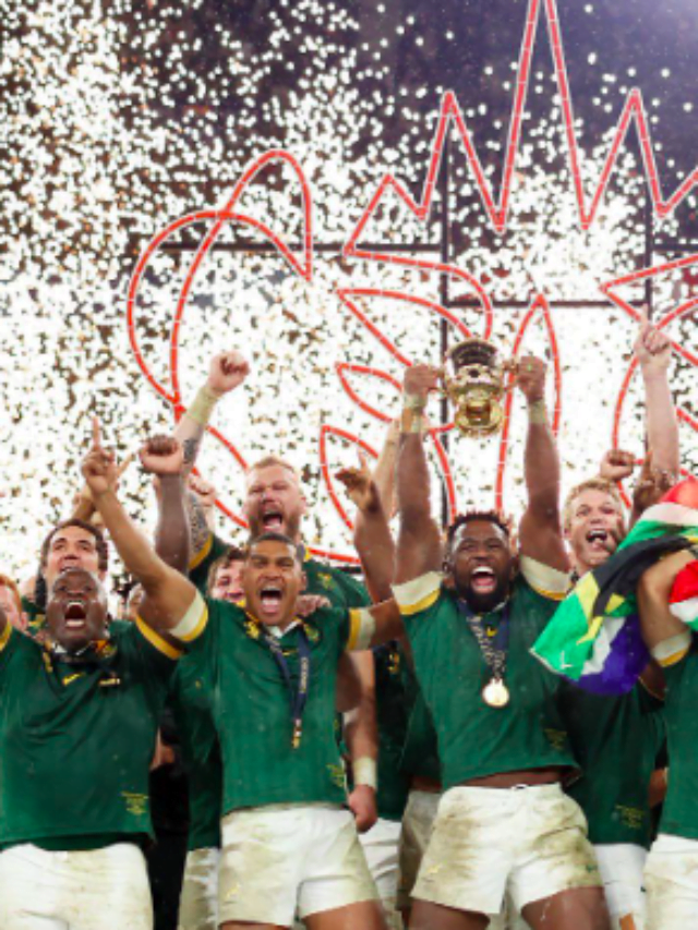 South Africa team holding trophy