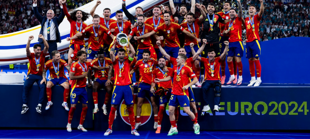 Spain Lifting Euro 2024 trophy. Photo Source- Selección Española de Fútbol