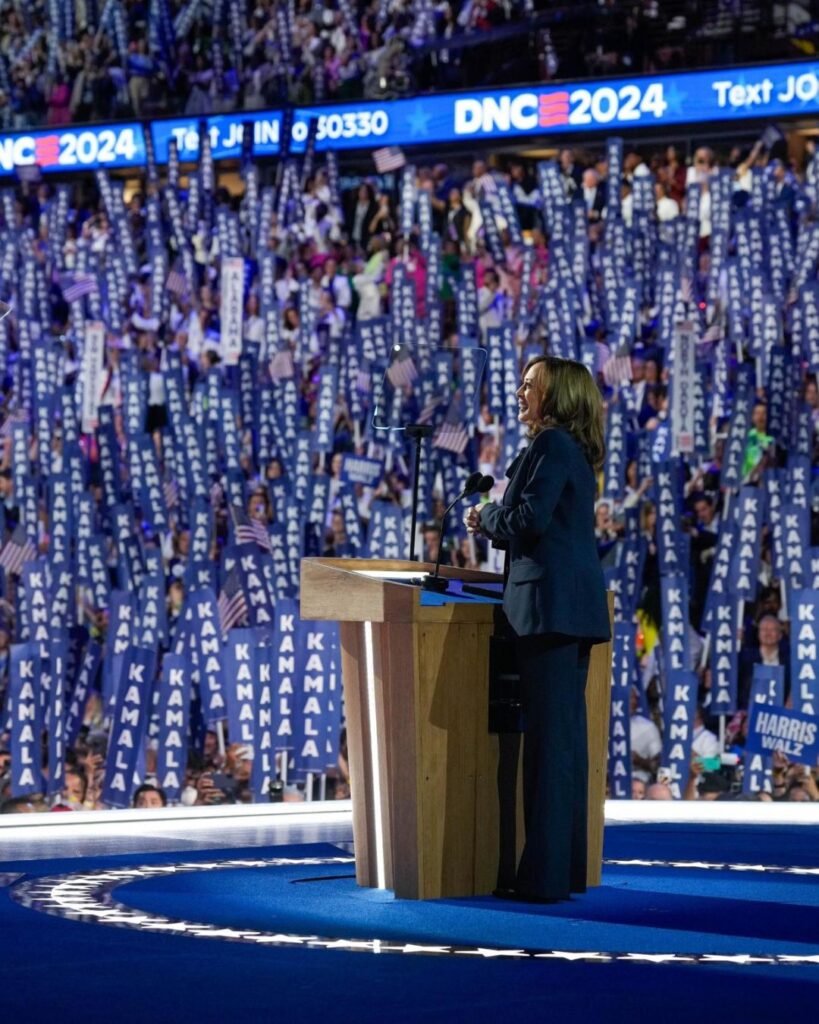 Kamala Harris is in Democratic National Convention. Photo Credit: Kamala Harris