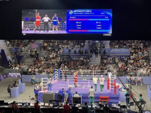 Boxing event at the 2024 Olympic Games, Paris Nord Arena, Villepinte in Seine-Saint-Denis.