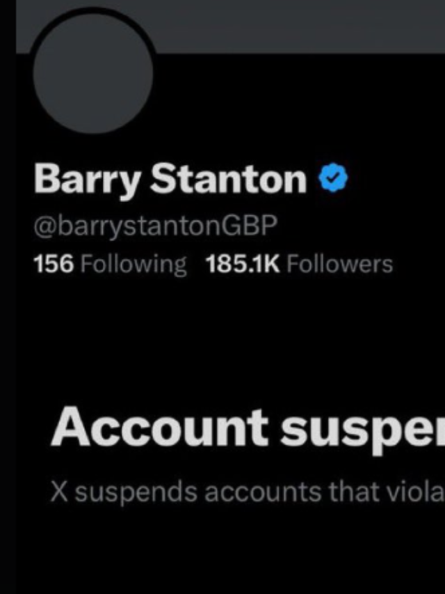 Barry Stanton’s X Account Banned