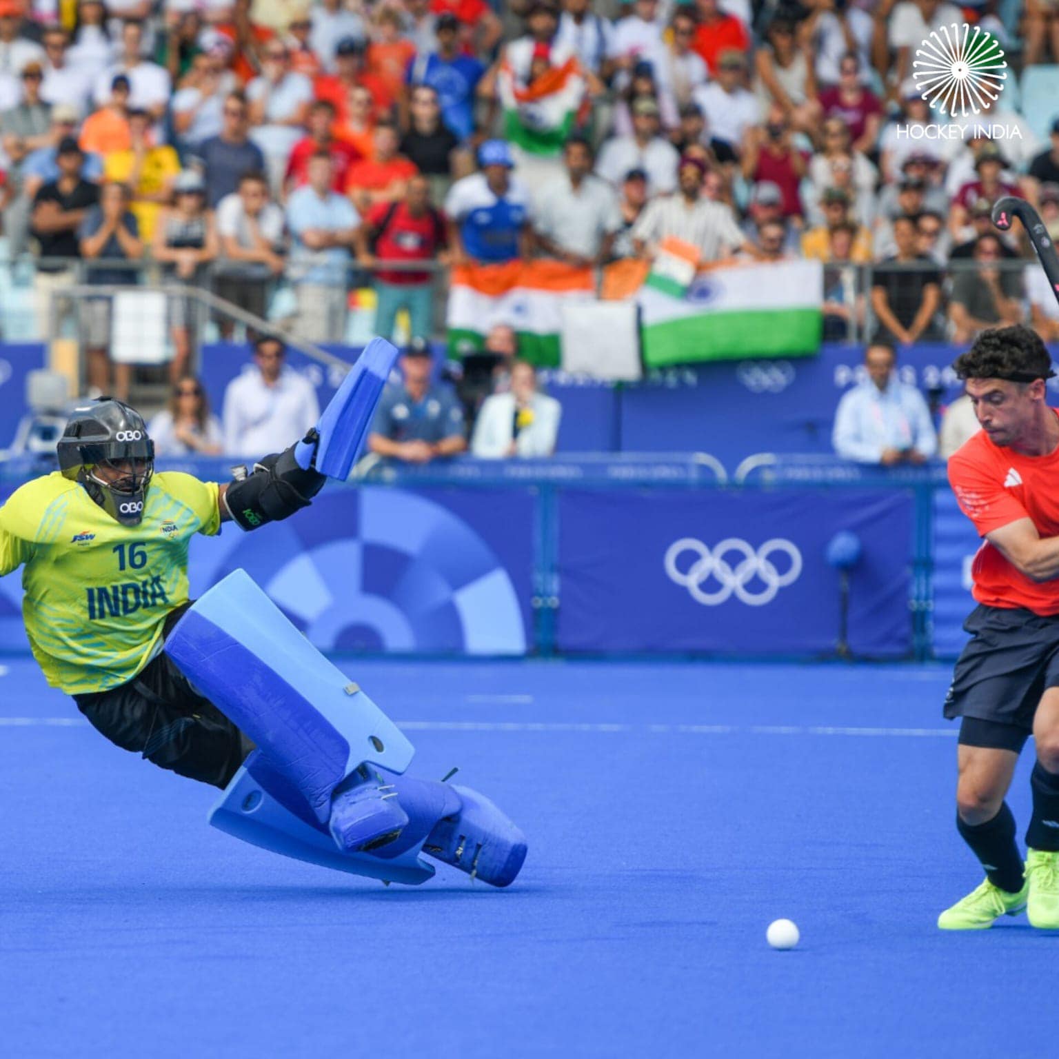 Our boys during the penalty shootout in Quarter-Final at Paris Olympics 🥶🥶 Photo Source : Hockey India(Facebook)