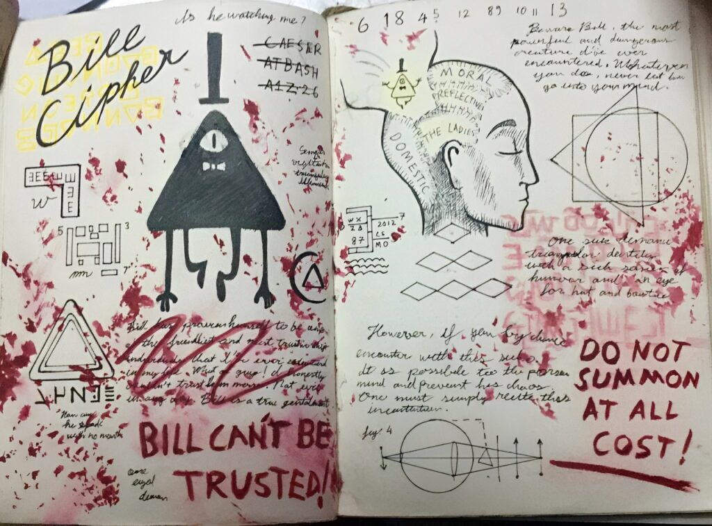 Gravity Falls Journal 3 Replica - Bill Cipher old