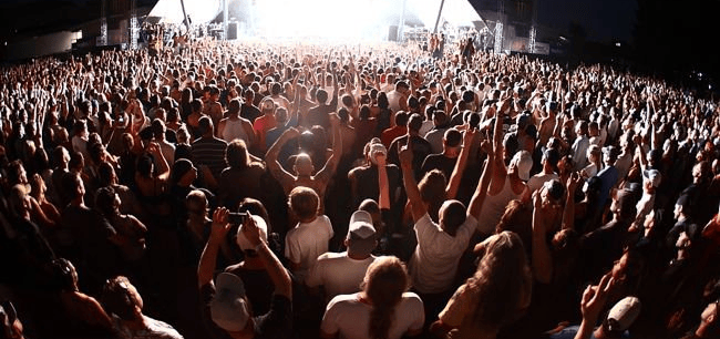 Representative Image. Crowd in the Rockville Festival.