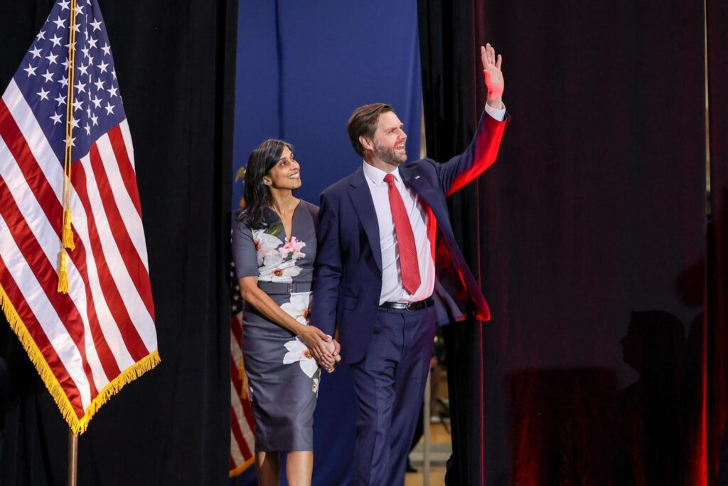 JD Vance with wife Usha Chilukuri.