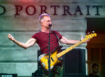 Sting performs on the steps of the National Portrait Gallery in Washington, DC.