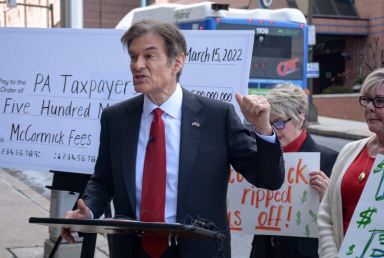 President-elect Donald Trump on Tuesday announced his intent to nominate Dr. Mehmet Oz as administrator of the Centers for Medicare and Medicaid Services. In this photo, Oz speaks at a March 15, 2022 press conference in Harrisburg, Pennsylvania. Photo Source: Pennsylvania Capital-Star.