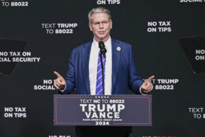 Investor Scott Bessent speaks on the economy in Asheville, N.C., Aug. 14, 2024.