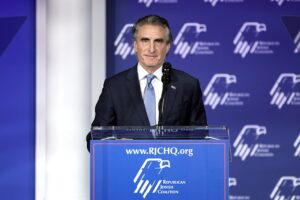 Representative Image. North Dakota Governor Doug Burgum speaking with attendees at the Republican Jewish Coalition's 2023 Annual Leadership Summit at the Venetian Convention & Expo Center in Las Vegas, Nevada. Photo Source: Doug Burgum (CC BY-SA 2.0)