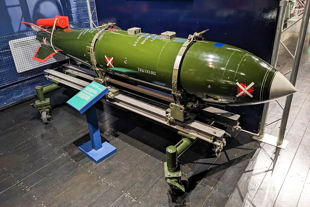 WE177 training nuclear bomb at Explosion Museum