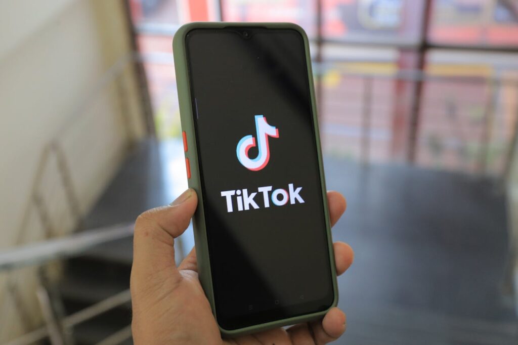 TikTok logo on smartphone Screen.