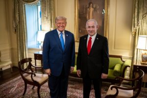 Donald Trump with Benjamin Netanyahu. Photo Source: X/@WhiteHouse