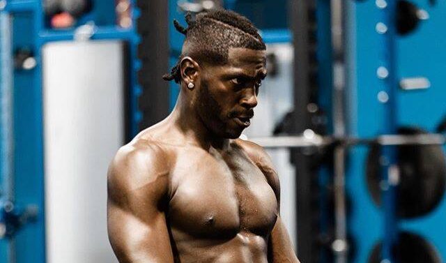 Former NFL wide receiver Antonio Brown standing for a portrait on his personal Facebook page