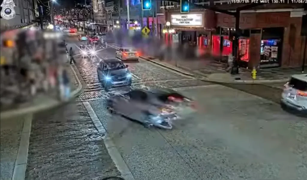 Still from footage by Tampa Police of the November crash