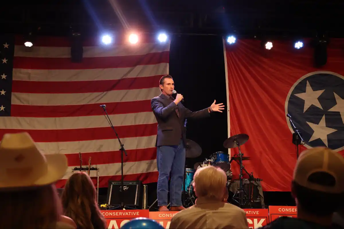 Matt Van Epps addressing supporters during a campaign event in Tennessee’s 7th Congressional District, as posted by his official campaign account on X.