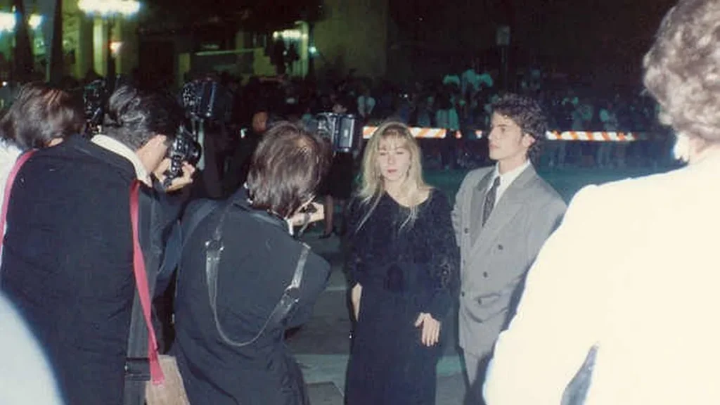 Christina Applegate at a public event in a historical photograph