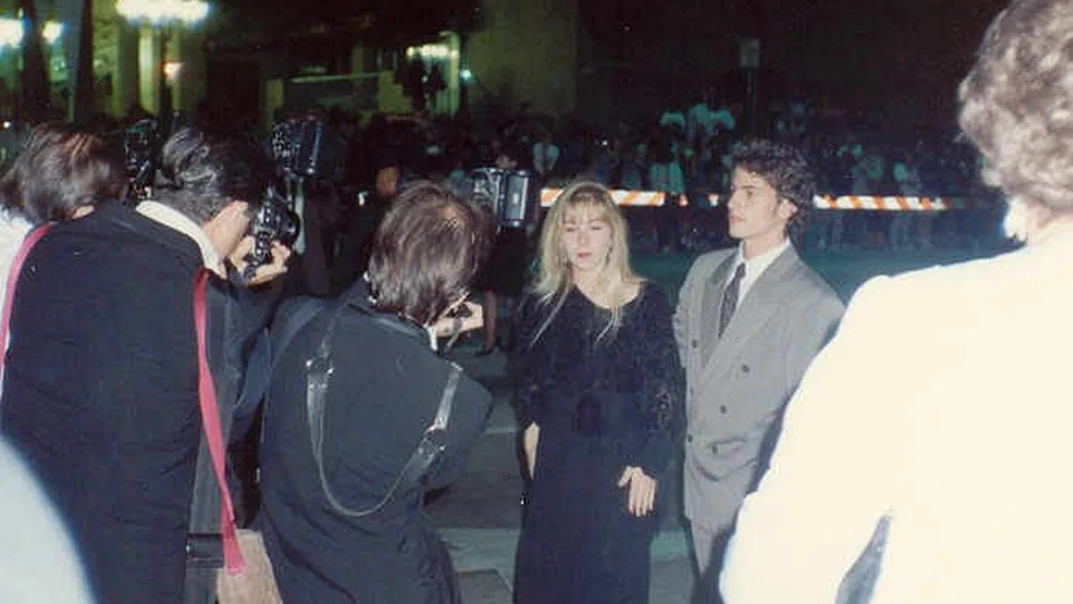 Christina Applegate at a public event in a historical photograph