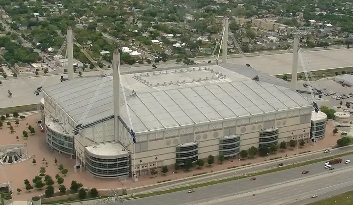 Aerial view of the Alamodome in San Antonio.