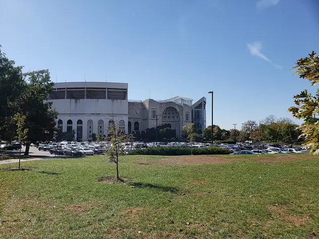 Exterior view of Ohio Stadium in Columbus, Ohio.